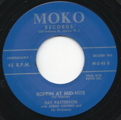 Pat Patterson With Albert Stevens & His Orchestra ‎"Boppin' At Mid-Nite / Rock An' Roll Story"