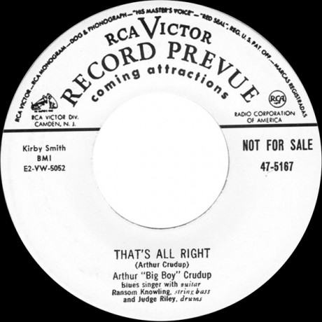 Arthur "Big Boy" Crudup ‎"That´s All Right/Shout Sister Shout" 7"