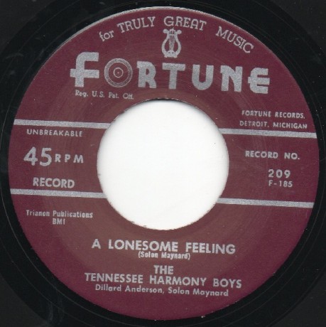 TENNESSEE HARMONY BOYS "I’M A MILLIONAIRE/ A LONESOME FEELING" 7"