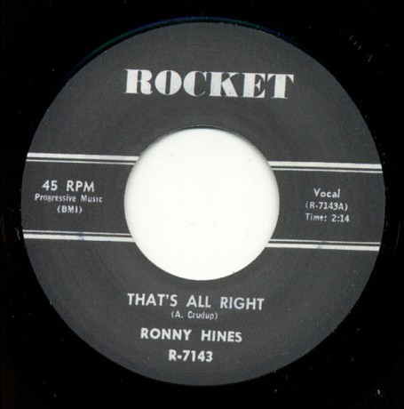 RONNY HINES "I Got A Woman/ Thats All Right" 7"