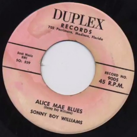 SONNY BOY WILLIAMS "Alice Mae Blues/Opossum Rock" 7"