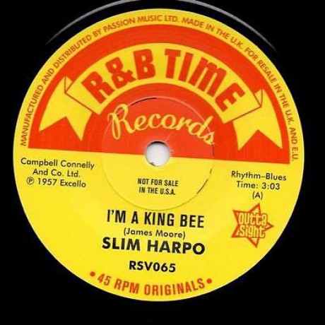 SLIM HARPO "I GOT LOVE IF YOU WANT IT / I'M A KING BEE" 7" (Outta Sight)