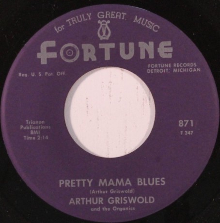 ARTHUR GRISWOLD "PRETTY MAMA BLUES / TRYING FOR A FUTURE" 7"