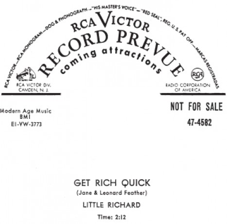 LITTLE RICHARD "GET RICH QUICK/ THINKIN’  ‘BOUT MY MOTHER" 7"