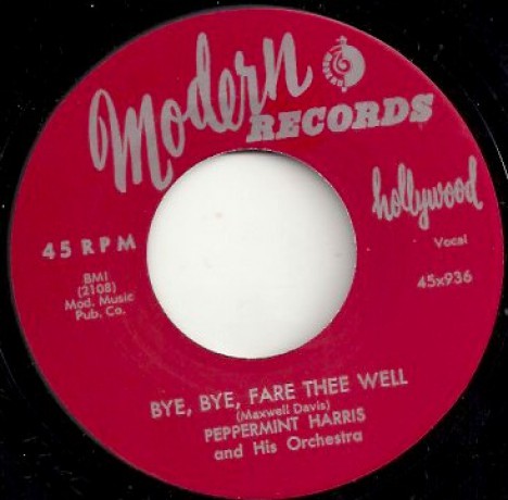 PEPPERMINT HARRIS "BYE, BYE, FARE THEE WELL / BLACK CAT BONE" 7"