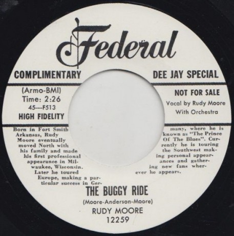 RUDY MOORE "BUGGY RIDE /  RING A-LING DONG" 7"