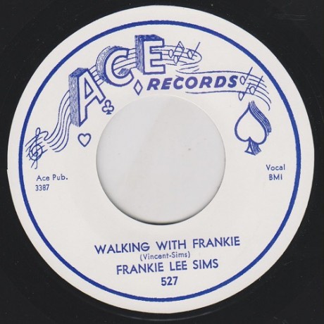 FRANKIE LEE SIMS "WALKING WITH FRANKIE/ HEY LITTLE GIRL" 7"