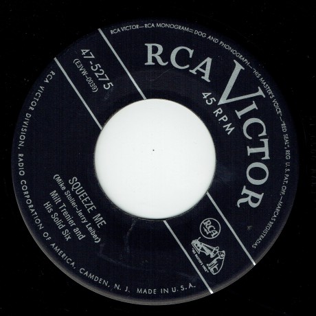 MILT TRENIER & HIS SOLID SIX "SQUEEZE ME / ROCK BOTTOM" 7"