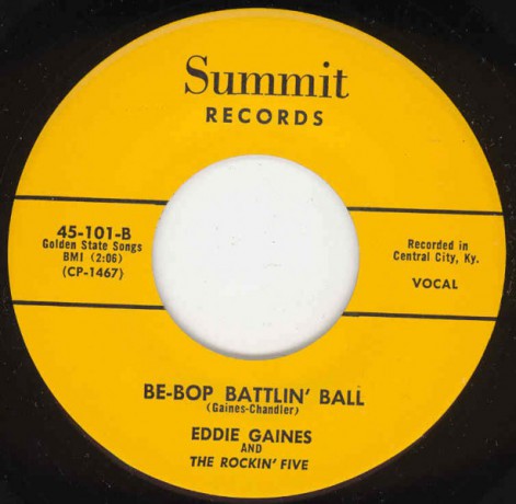 EDDIE GAINES "Be-Bop Battlin' Ball / Try This Heart For Size" 7"