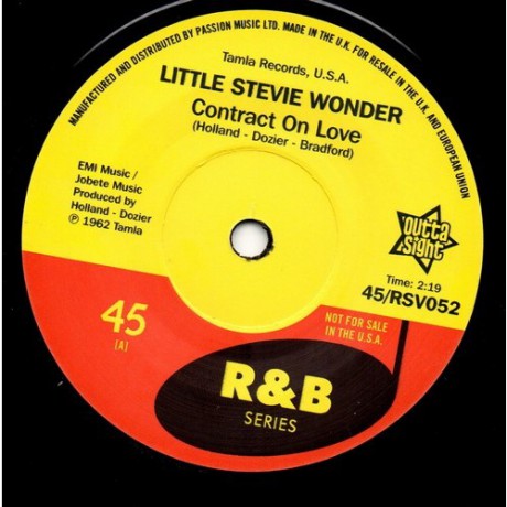 LITTLE STEVIE WONDER "Contract On Love"/ BOB KAYLI "Tie Me Tight" 7"