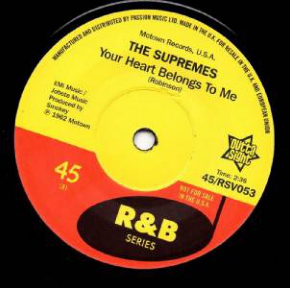 THE SUPREMES "Your Heart Belongs To Me" 7"