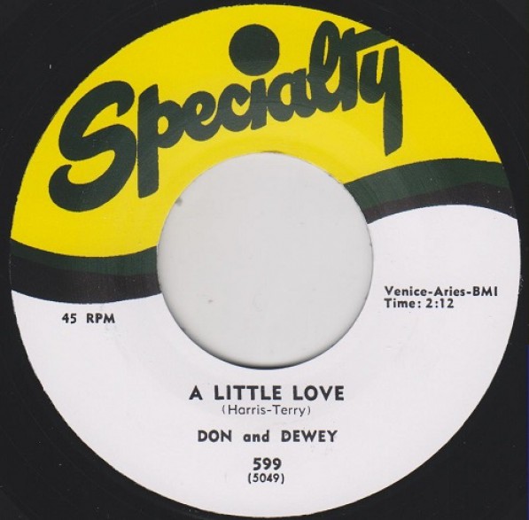 DON & DEWEY "A LITTLE LOVE/ JUNGLE HOP" 7"