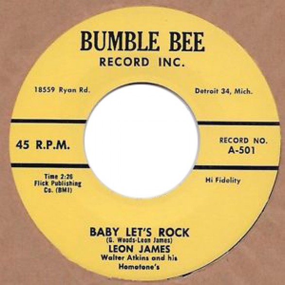 LEON JAMES "Thinkin' About You" / LEON JAMES & RHYTHM ROCKERS "Baby Let's Rock" 7"