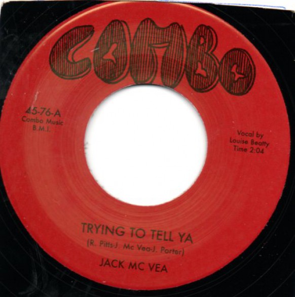 JACK McVEA "TRYING TO TELL/FIDDLESTICKS" 7"