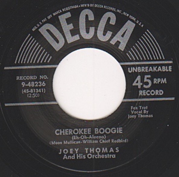 WAYMON BROWN "BAREFOOT SUSIE" / JOEY THOMAS "CHEROKEE BOOGIE" 7"