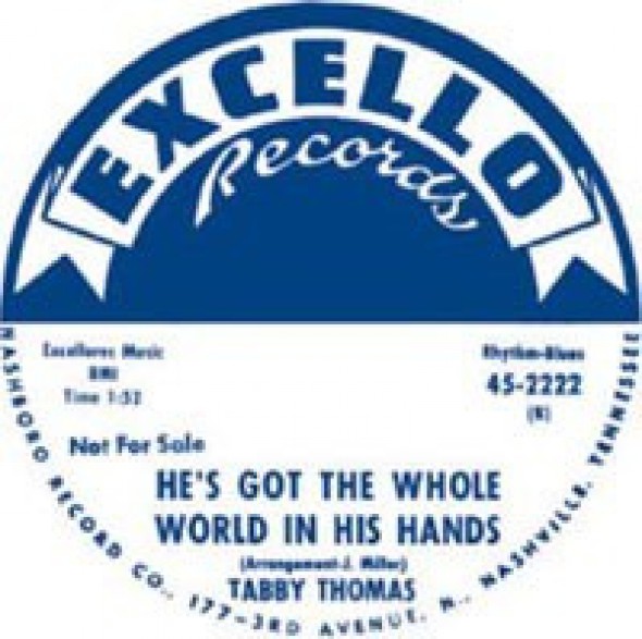 TABBY THOMAS "POPEYE TRAIN / He's Got The Whole World In His Hands" 7"