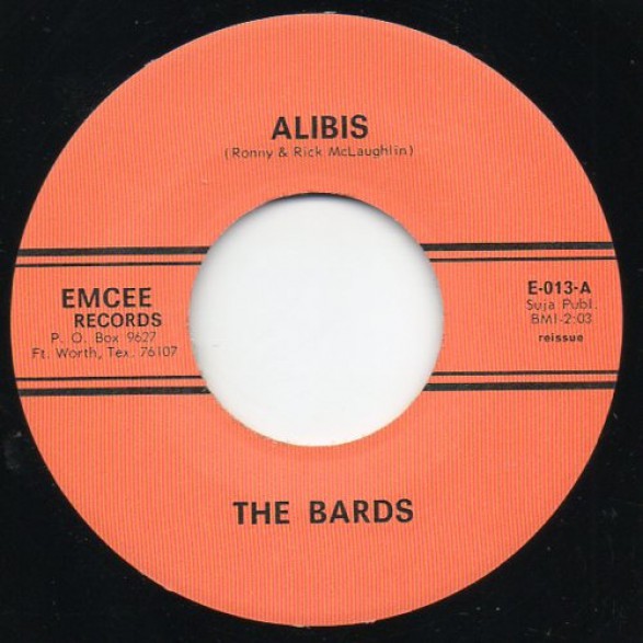 BARDS "ALIBIS / THANKS A LOT BABY" 7"