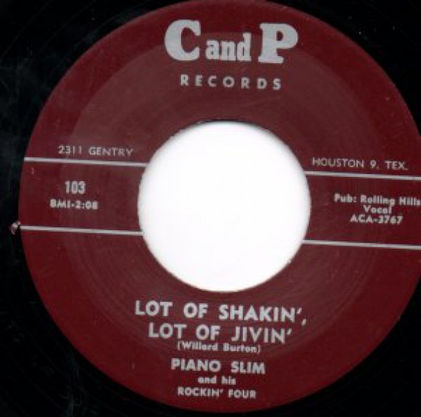 Piano Slim & His Rockin' Four "Lot Of Shakin', Lot Of Jivin'/Key Jammer" 7"