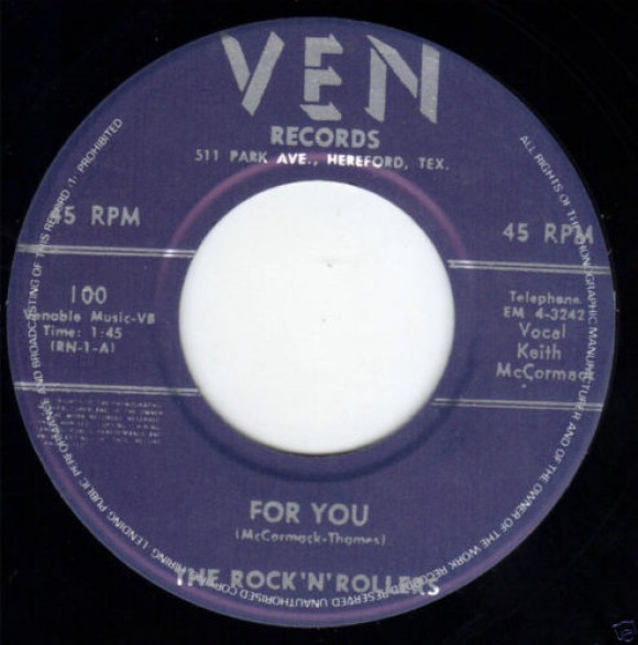 Rock'n'Rollers "For You/Boy! I Think It's Really Love" 7"