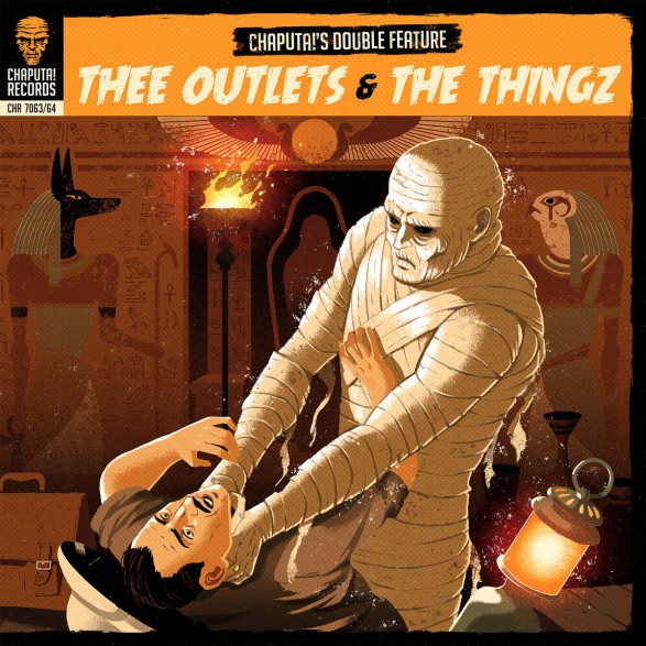 THEE OUTLETS / THE THINGZ "Chaputa!'s Double Feature Vol. 6" Double 7"