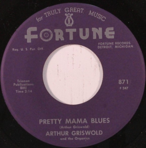 ARTHUR GRISWOLD "PRETTY MAMA BLUES / TRYING FOR A FUTURE" 7"