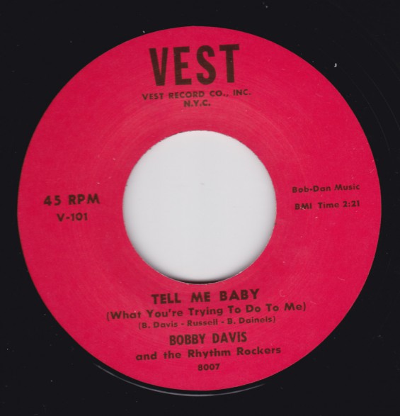 BOBBY DAVIS "GOING TO NEW ORLEANS / TELL ME BABY" 7"