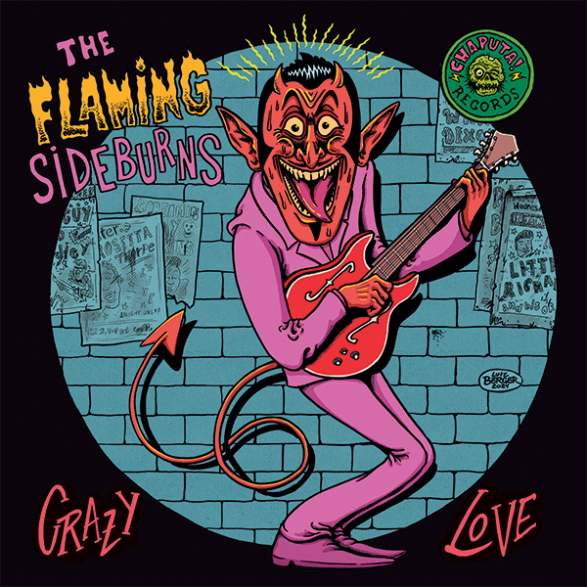 FLAMING SIDEBURNS "Crazy Love" 7″