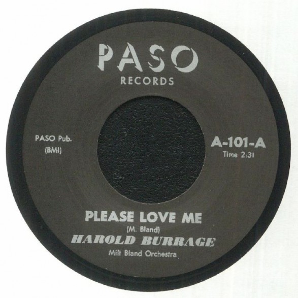 HAROLD BURRAGE "PLEASE LOVE ME / PRETTY LITTLE LIDDY" 7"