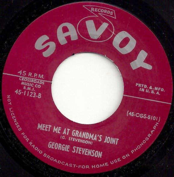 GEORGIE STEVENSON "TEASIN’ TAN/ MEET ME AT GRANDMA’S JOINT" 7"