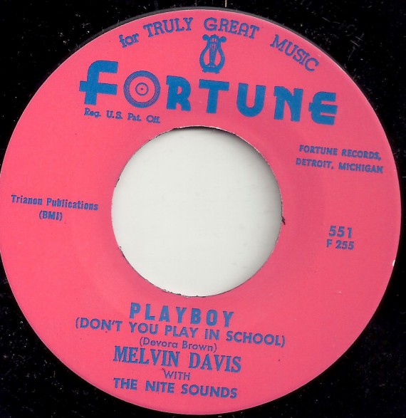MELVIN DAVIS "PLAYBOY / I WON’T BE YOUR FOOL" 7"