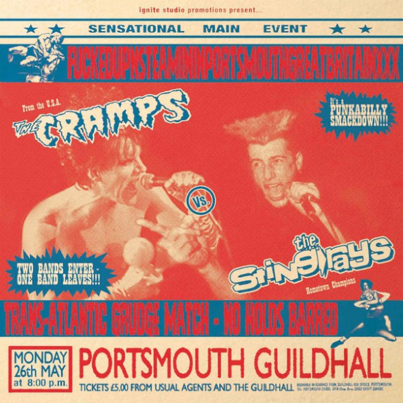 CRAMPS VS THE STING-RAYS "FUCKEDUPNSTEAMININPORTSMOUTHGREATBRITAINXXX" LP