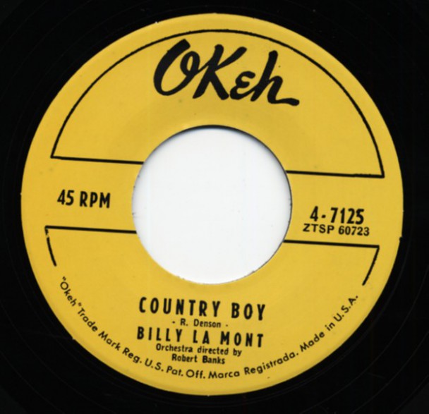 BILLY LAMONT "COUNTRY BOY / CAN'T MAKE IT BY MYSELF" 7"