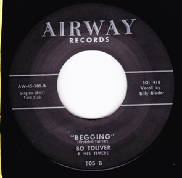 BO TOLIVER "BEGGING / FARM DELL ROCK" 7"