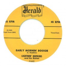 LIGHTNIN’ HOPKINS "HOPKINS SKY HOP/EARLY MORNIN’ BOOGIE" 7"
