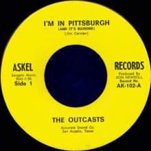 OUTCASTS "I'M IN PITTSBURGH & IT'S RAINING/Route 66" 7"