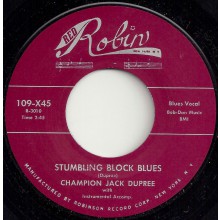 CHAMPION JACK DUPREE "STUMBLING BLOCK BLUES / NUMBER NINE BLUES" 7"