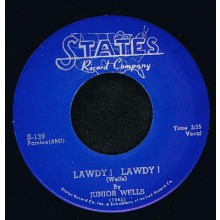 JUNIOR WELLS "LAWDY LAWDY/'BOUT TIME" 7"