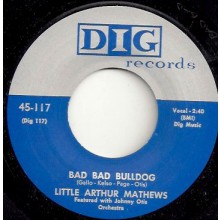 LITTLE ARTHUR MATHEWS "BAD BAD BULLDOG / HOT DIGGITY DOG" 7"