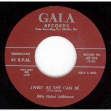 Billy Adkinson "Sugar Lump / Sweet As She Can Be" 7"