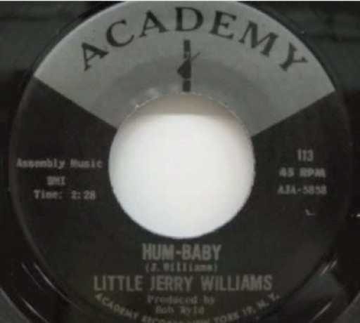 LITTLE JERRY WILLIAMS "HUM-BABY/SHE'S SO DIVINE" 7"