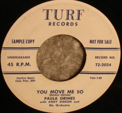 PAULA GRIMES "IT’S HAPPENIN’ BABY / YOU MOVE ME SO" 7"