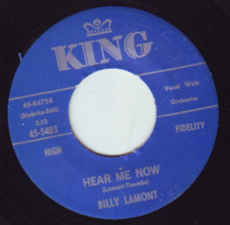 BILLY LaMONT "HEAR ME NOW/COME ON RIGHT NOW" 7"