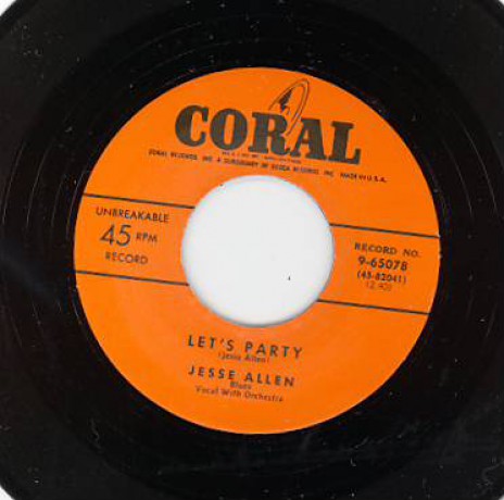 Jesse Allen With Orchestra "Let's Party"/ Goree Carter "I'm Your Boogie Man" 7