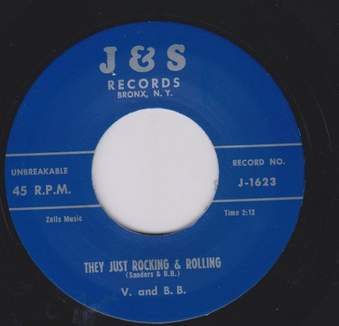 V AND BB "THEY JUST ROCKING & ROLLING / Let's Begin Again" 7"