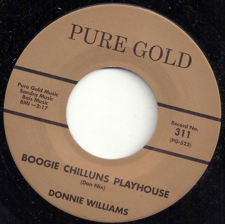 DONNIE WILLIAMS "BOOGIE CHILLUNS PLAYHOUSE / MISTER B" 7"