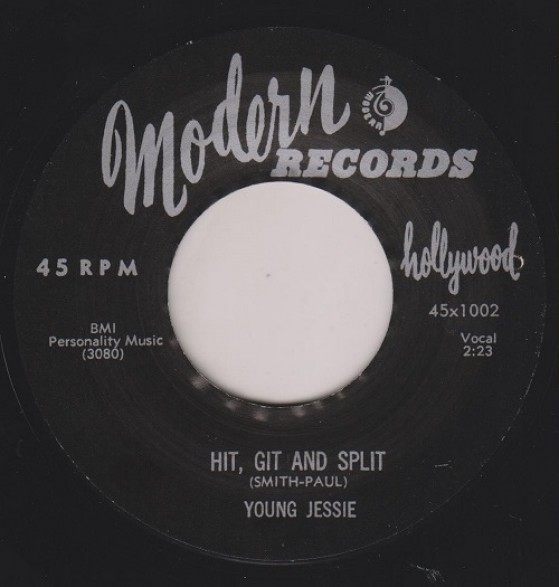 YOUNG JESSIE ‎"Hit, Git And Split / Don't Happen No More" 7"