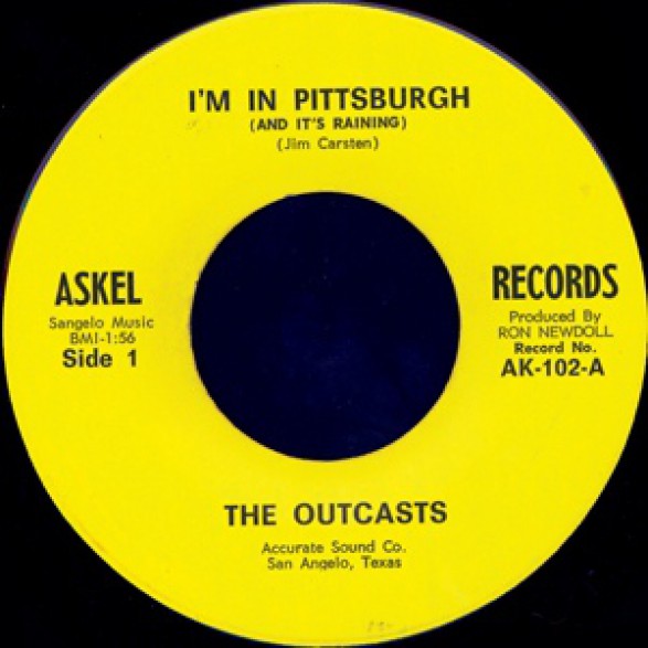 OUTCASTS "I'M IN PITTSBURGH & IT'S RAINING/Route 66" 7"