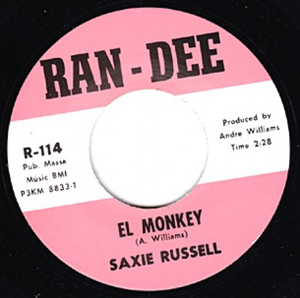 SAXIE RUSSELL "EL MONKEY / COME DANCE WITH ME" 7"