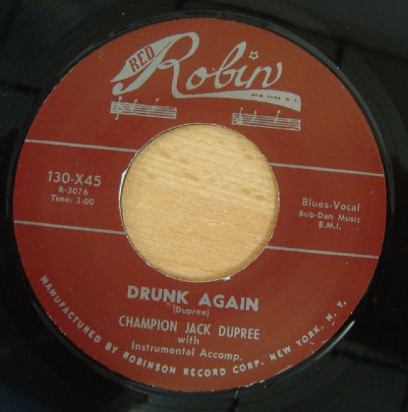 CHAMPION JACK DUPREE "SHIM SHAM SHIMMY/ DRUNK AGAIN" 7"