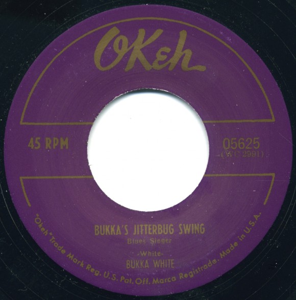 BUKKA WHITE "BUKKA'S JITTERBUG SWING / GOOD GIN BLUES" 7"